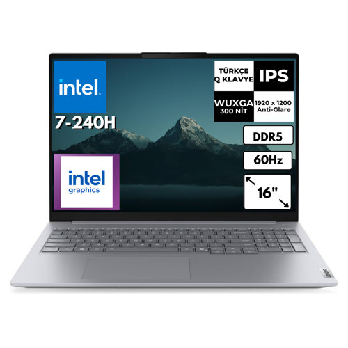 ThinkBook 16 G8 IRL Intel Core 7 240H 48 GB 1 TBSSD 16" WUXGA FreeDos Notebook 21SH009GTXAT23