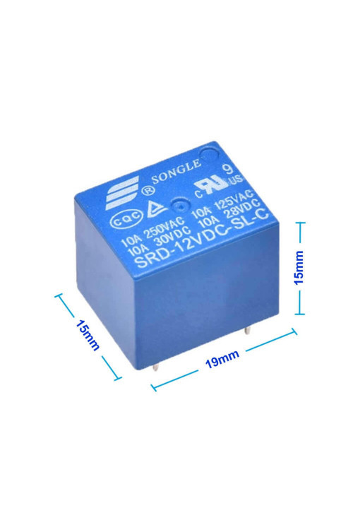 250V 10A Srd-12Vdc-Sl-C 12V Dc Röle 5 Pin Pcb Montaj Tip 220V No Nc Güç Rölesi