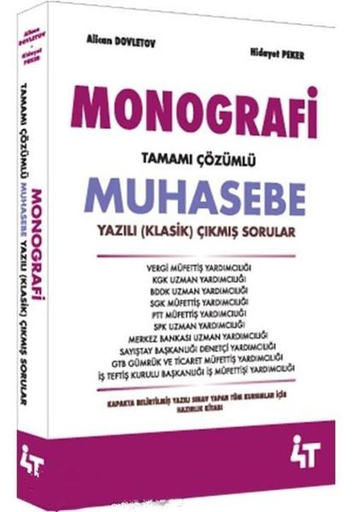 Monografi-Tamamı Çözümlü Muhasebe-Yazılı Çıkmış Sorular