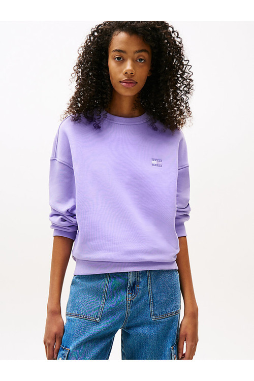 Kadın Mor Triko Sweatshirt
