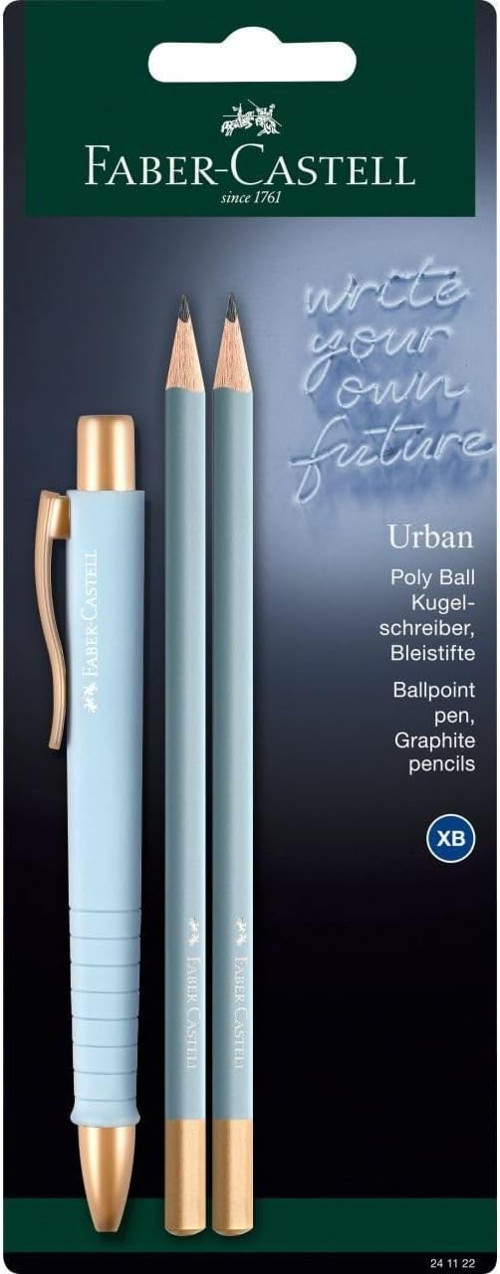 241122 - Kalem Seti Gök Mavisi, Tükenmez Kalem Poly Ball Urban Ve 2 Kurşun Kalem Urban