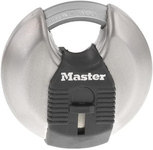 M40Xkad Magnum Heav Duty Anahtarlı Disk Asma Kilit, Paslanmaz Çelik, Gümüş Rengi