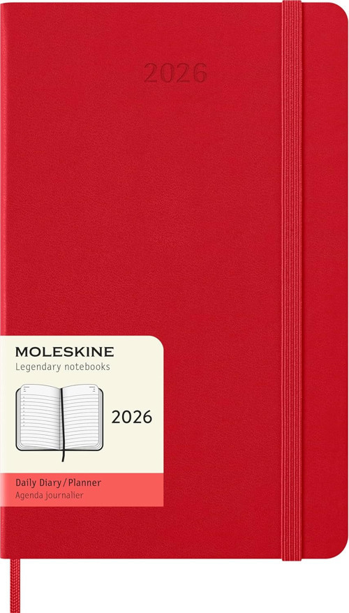 Moleskine 12 Ay Günlük Ajanda L Boy Sert Kapak Kizil Kirmizi