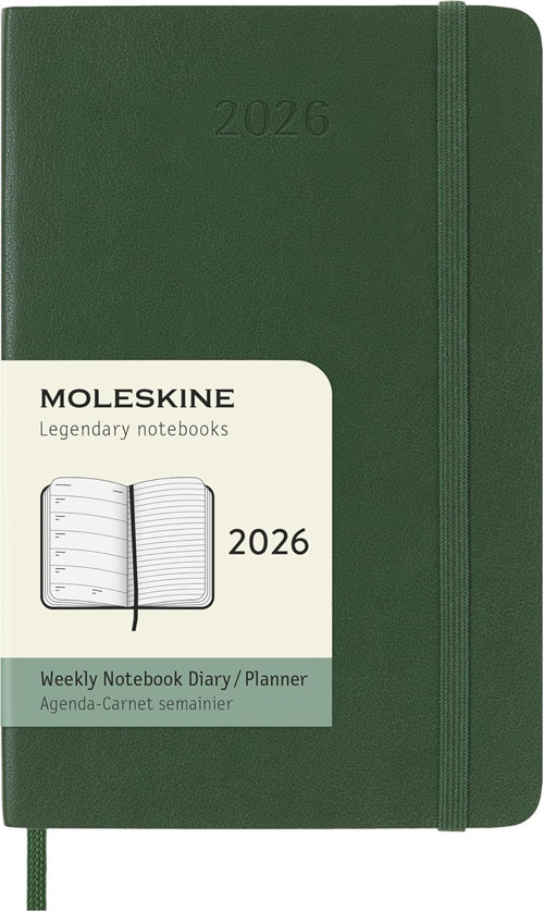 Moleskine 12 Ay Haftalik Ajanda Cep Boy Yumuşak Kapak Mersin Yeşili