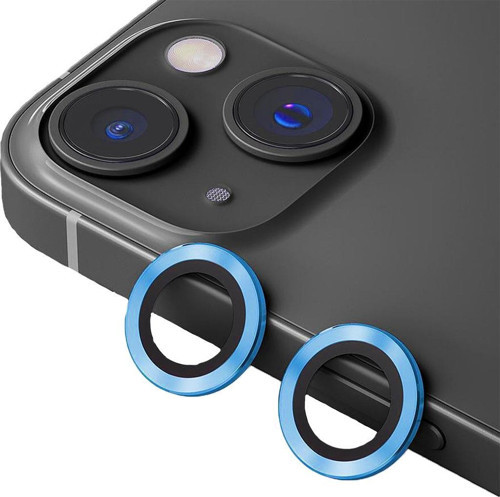 METAL RİNG IPHONE 14/14 PLUS DENİZ MAVİSİ KAMERA KORUYUCU