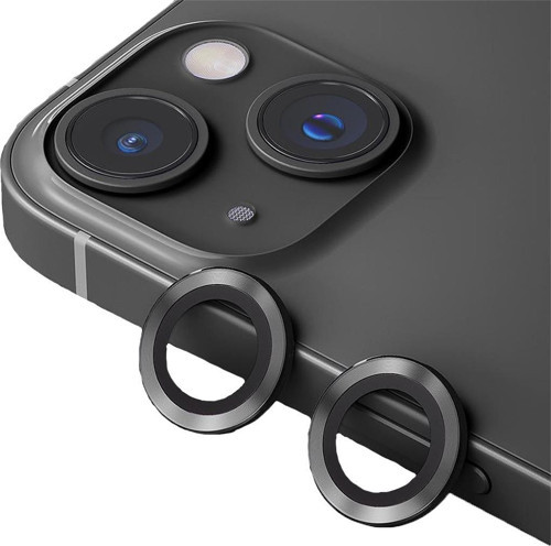METAL RİNG IPHONE 14/14 PLUS SİYAH KAMERA KORUYUCU