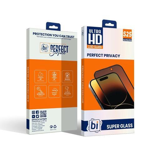Bİ 2,5D PRIVACY SUPER GLASS SAMSUNG S24/S25 EKRAN KORUYUCU