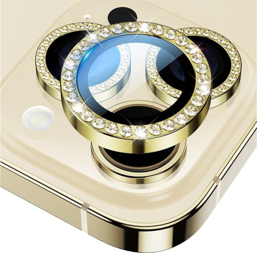 IPHONE 15/15 PLUS TAŞLI GOLD KAMERA KORUYUCU