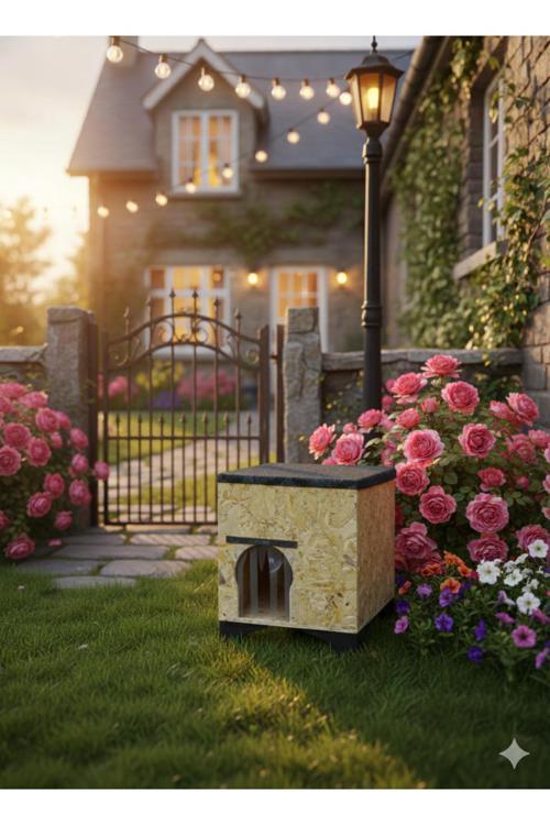 Kedi Evi Yuvası Büyük Boy 50X40X40 Cm Kurulu Gönderim