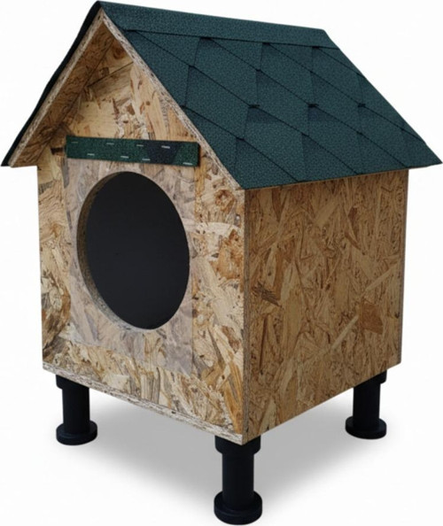 Kedi 🐱 Evi Yuvası Çatılı Su Geçirmez Yüksek Ayaklı 36X30X45 Cm Kurulu Gönderim