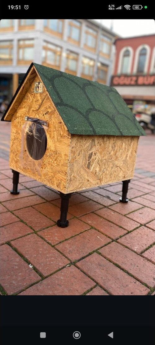 Dayanıklı Ve Su Geçirmez Osb Kedi Evi 🐱🏡