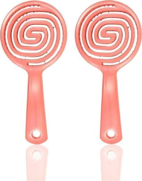 Pro Üç Boyutlu Oval Saç Fırçası Pembe 02 X 2 Adet