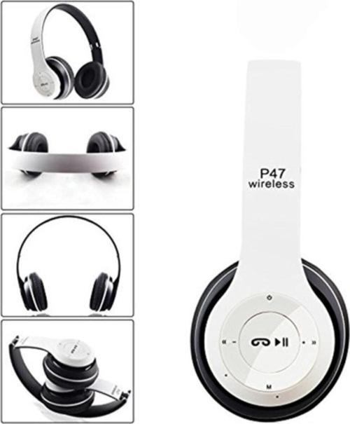 P47 Bluetooth Kulaklık Wireless Kablosuz Kart Girişli Radyolu Aux
