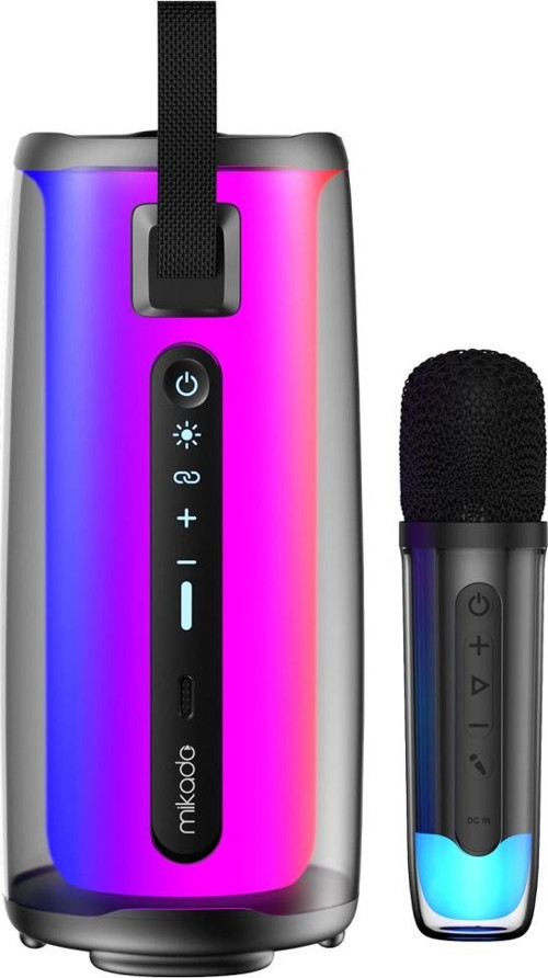 Mıkado Md-17bt Capella, 10w, Taşınabilir, Usb/aux/bt/tf, Rgb Işıklı, Transparan, 1800mah, Mikrofon,