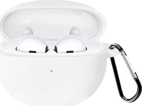 Xiaomi Redmi Buds 4 Active Kılıf Askılı Mat Silikon Beyaz