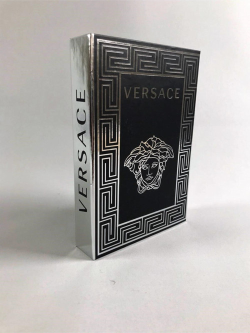 Dekoratif Kitap Kutusu Versace Gümüş