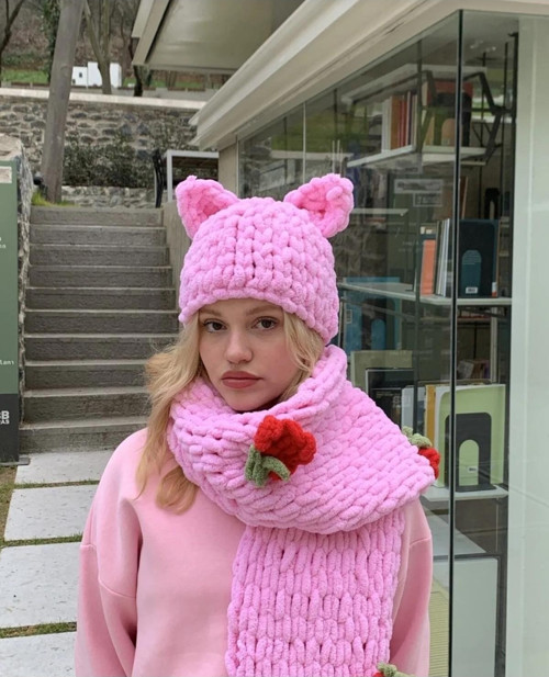 Peluş Ayı Bere Puffybearmavi