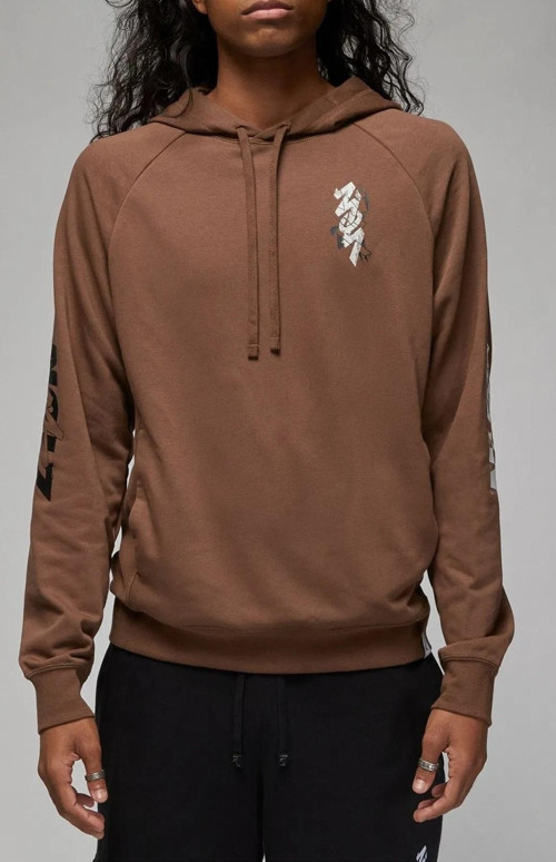 Jordan Jumpman Fleece Pullover Hoodie Erkek Kapüşonlu Sweatshirt Kahverengi