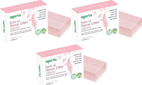 El Yapımı Doğal Sabun 150GR Kuru ve Hassas Ciltler (3 Lü Set)
