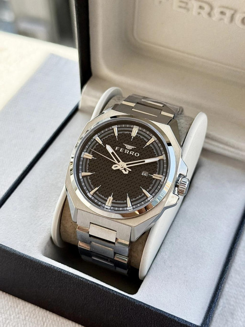 FM43025A-A2 Quartz Çelik Gri Siyah Kadran 42 mm Erkek Kol Saati