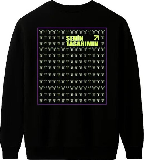 Ön Arka Üç İplik Biskilet Yaka Sweatshirt