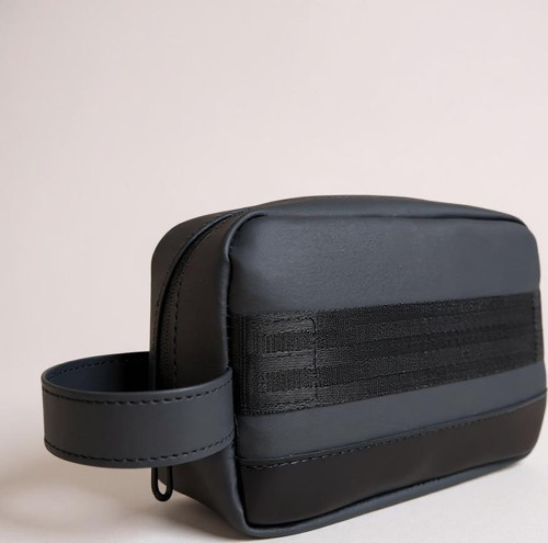 Siyah Deri Erkek Tıraş Çantası Günlük El Çantası Portföy - Clutch Bakım Çantası