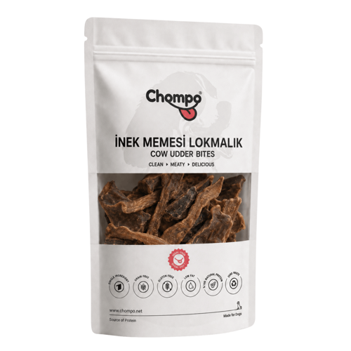 Kurutulmuş İnek Memesi Parçaları Köpek Ödül Maması 100 Gr