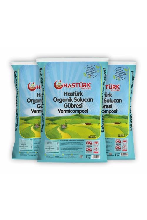 Hastürk %100 Organik Solucan Gübresi 3 X 5 Kg.