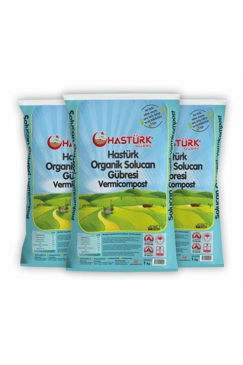 Hastürk %100 Organik Solucan Gübresi 3 X 1 Kg.