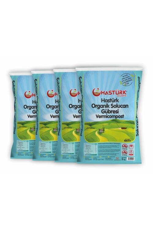 Hastürk %100 Organik Solucan Gübresi 4 X 5 Kg.