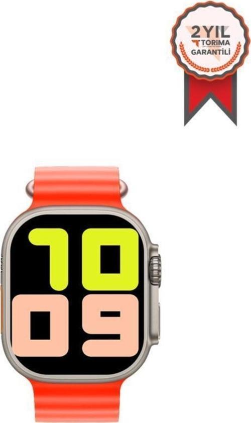 T800 Ultra 44Mm Tam Ekran Bt Çağrı Özellikli Akıllı Saat Turuncu