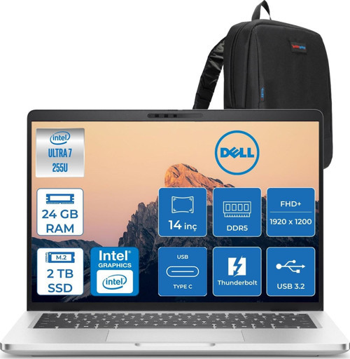 Pro 14 Plus Intel Core Ultra 7 255U 5.1ghz 24GB Ddr5 2tb SSD Freedos Intel® Aı Boost 14 Inç IPS Fullhd+ (1920X1200) Taşınabilir Bilgisayar PB14250BTO110F09 + Zetta Çanta
