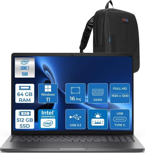 Pro 16 PC16250 Intel Core 7 150U 64GB Ddr5 512GB SSD 16 Fhd+ IPS (1920X1200) 300 Nits WIN11HOME Taşınabilir Bilgisayar. PC16250C7165H17+ZETTAÇANTA