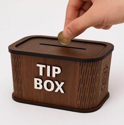 Ceviz Mdf Ahşap Tip Kutusu – Kafe & Restoran Tip Box