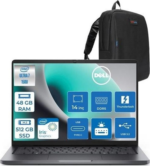 Pro 14 Intel Core 7 150U 48GB Ddr5 512GB SSD Intel Graphics 14" Fhd+ IPS 300NITS Windows 11 Pro Taşınabilir Bilgisayar PC14250C7165H17 + Zettaçanta