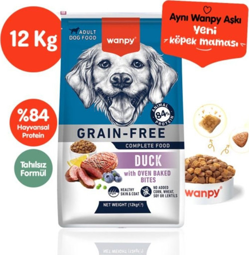 Tahılsız Adult Ördekli Yetişkin Köpek Maması 12 Kg