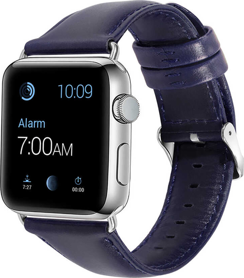 APPLE WATCH 38-40-41MM KRD-10 DERI LACIVERT KORDON