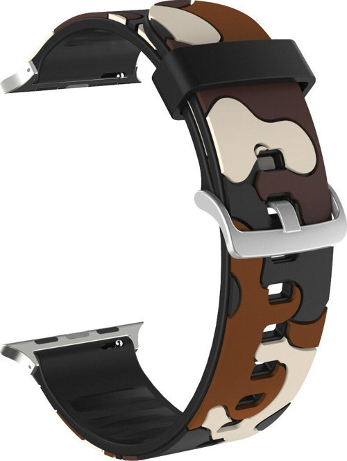 Apple Watch 38-40-41mm KRD-24 Kamuflaj Kahverengi Kordon
