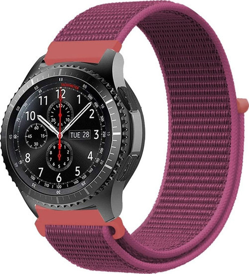 Samsung Watch 22mm KRD-03 Hasır Fuşya Kordon