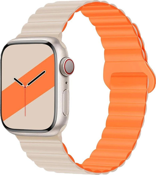 APPLE WATCH 42-44-45-46-49MM KRD-06 DERİ BÜKME ÇİFT RENKLİ YILDIZ IŞIĞI KORDON
