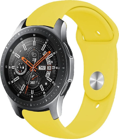 Huawei Watch 20mm KRD-19 Classic Silikon Sarı Kordon
