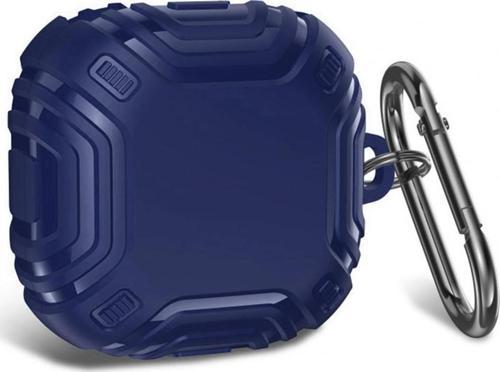 Samsung Galaxy Buds FE Kılıf Military Darbe Emici + Askılık Lacivert