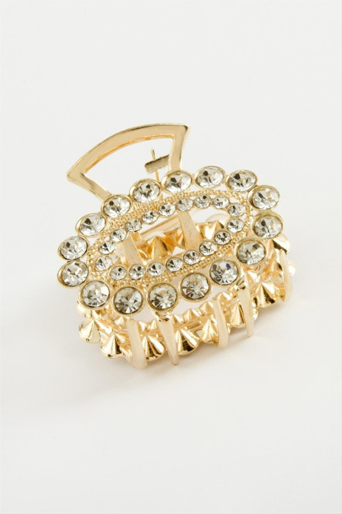 Oval Taşlı Metal Mandal Toka 4,5 Cm