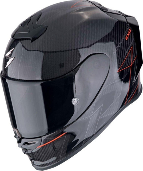EXO R1 Evo Carbon Cynergy Spor Motosiklet Kask Siyah Kırmızı