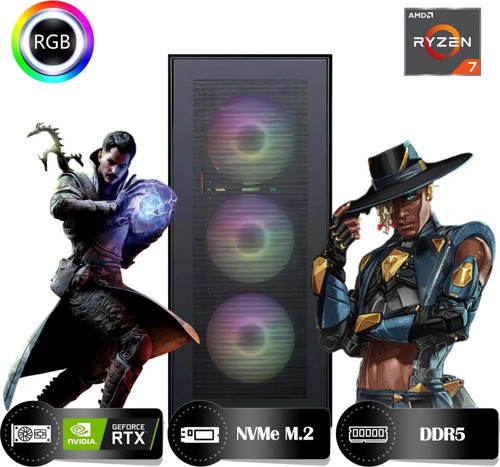 Peak HRA323060 Ryzen 5 7500F 32GB Ram 1TB Nvme M.2 SSD RTX3060 12GB Masaüstü Oyuncu Bilgisayarı