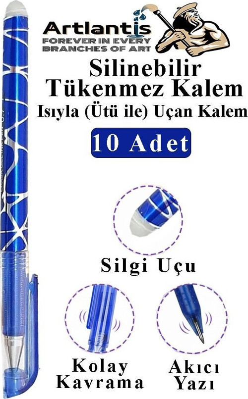 Siyah Silinebilir Tükenmez Kalem 10 Adet BIA Silinebilir Jel Pilot Kalem Mürekkepli Kolay Silinebilir Kumaş Kalemi
