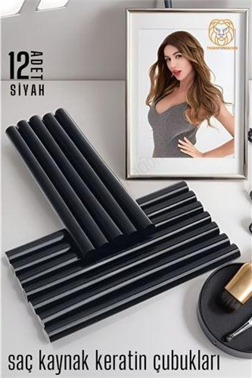 Nano Keratin Kaynak Çubukları 12 ADET SİYAH Absolute