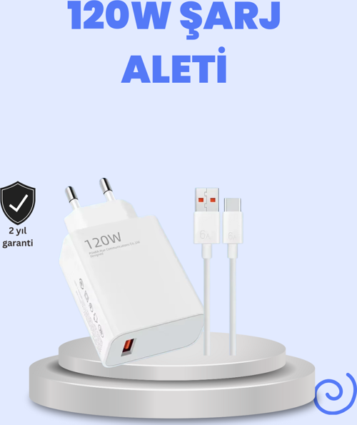 120 Watt Turbo Şarj Cihazı Xiaomi Redmi Note 10 11 12 Uyumlu