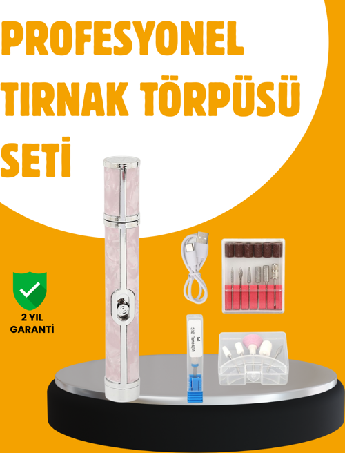 Ergonomik Saplı 20.000 RPM Hız Kontrollü Manikür Pedikür Makinesi