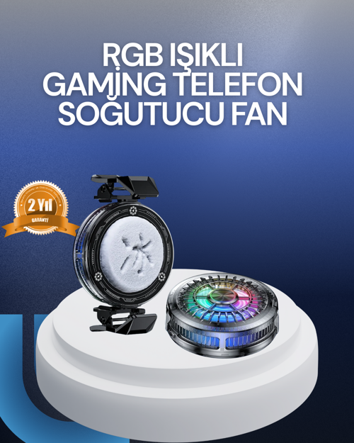 RGB LED Telefon Soğutucu Fan Yüksek Hızlı Soğutma Oyuncu Cooler